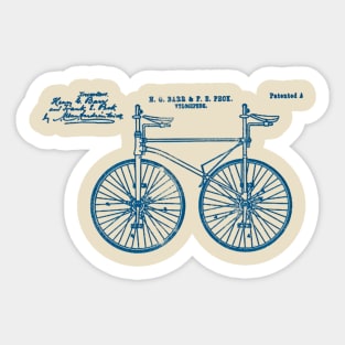 Tandem Bike Velocipede 1891 Peck Sticker